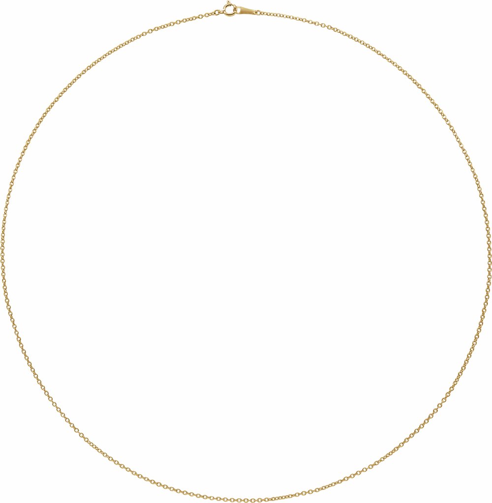 10K Yellow Gold 1.5 mm Cable 20" Chain