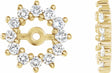 14K Yellow 3/8 CTW Diamond Earring Jackets with 4.2mm ID