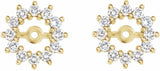 14K Yellow 3/8 CTW Diamond Earring Jackets with 4.2mm ID