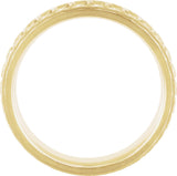 14K Yellow Gold 6 mm Patterned Comfort-Fit Band