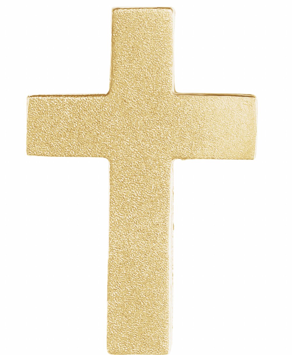 14K Yellow Scroll Cross Pendant