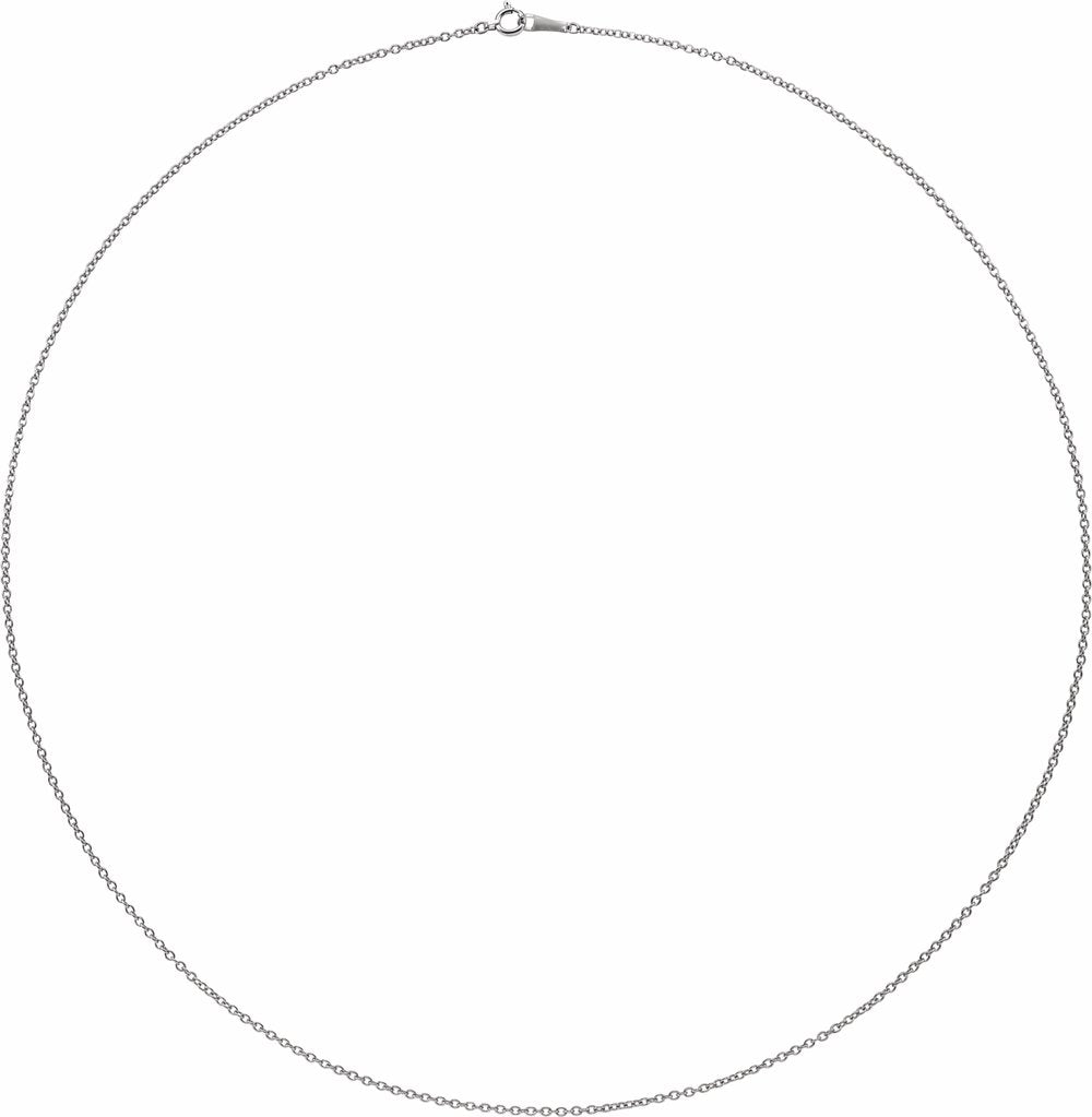 18K White Gold 1.5 mm Cable 16" Chain