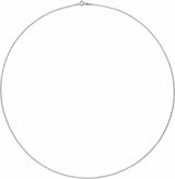 18K White Gold 1.5 mm Cable 16" Chain
