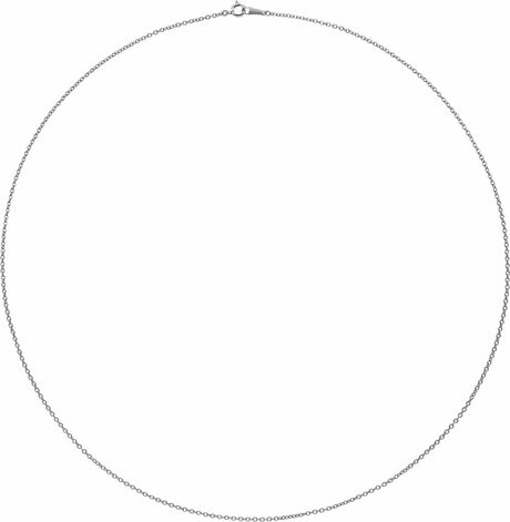 18K White Gold 1.5 mm Cable 16" Chain