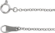 18K White Gold 1.5 mm Cable 18" Chain