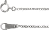 18K White Gold 1.5 mm Cable 20" Chain