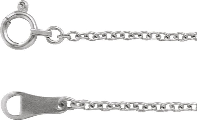 18K White Gold 1.5 mm Cable 20" Chain
