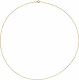 10K Yellow Gold 1 mm Diamond-Cut Cable 16" Chain 