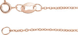 10K Rose Gold 1 mm Diamond-Cut Cable 18" Chain 