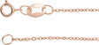 10K Rose Gold 1 mm Diamond-Cut Cable 16" Chain 