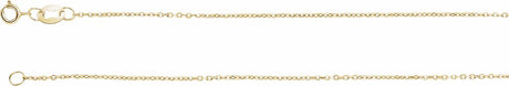 10K Yellow Gold 1 mm Diamond-Cut Cable 20" Chain 