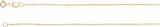 14K Yellow Gold 1 mm Diamond-Cut Cable 18" Chain 