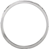 14K White Gold 3 mm Hand-Engraved Milgrain Band Size 6