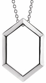 Sterling Silver Geometric 16-18" Necklace