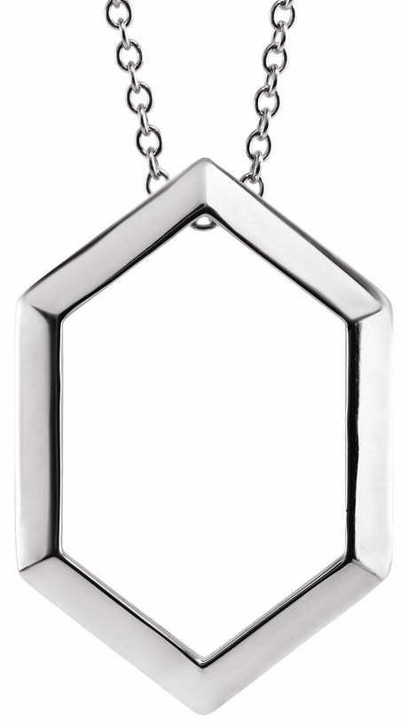 Sterling Silver Geometric 16-18" Necklace