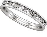 14K White Sculptural Band