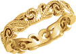 14K Yellow Gold 4.5 mm Sculptural Band Size 6.5