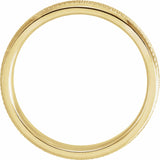 14K Yellow 4 mm  Knurled Beveled-Edge Band