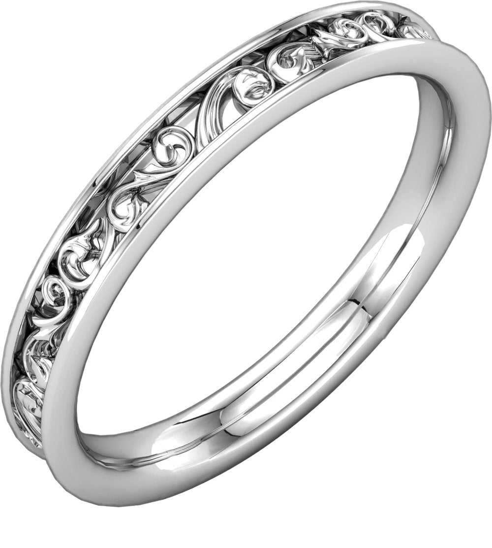 Platinum Sculptural Band 