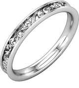 Platinum Sculptural Band 