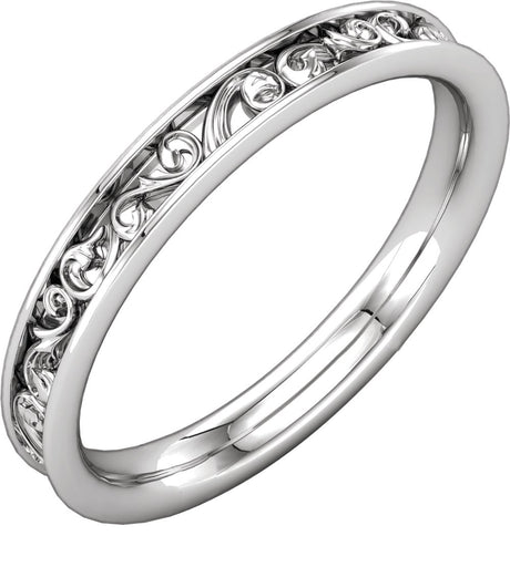 Platinum Sculptural Band 