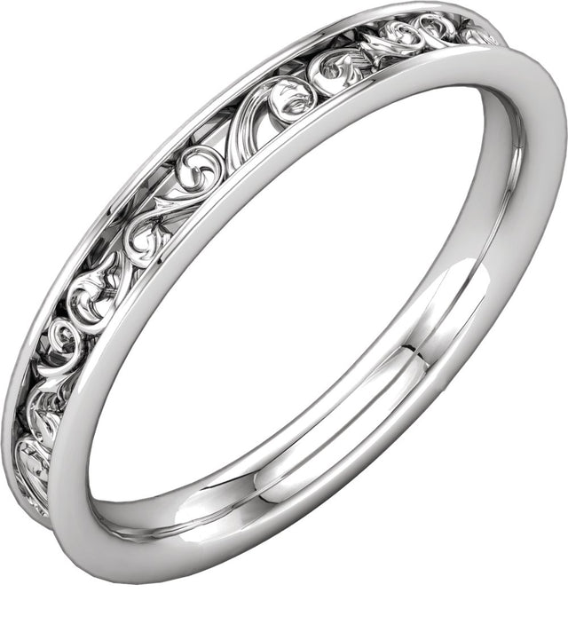 Platinum Sculptural Band 