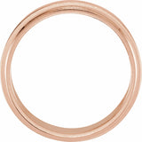 14K Rose 5 mm Flat Stepped-Edge Band Size 9.5