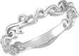 14K White Gold 4 mm Scroll Design Band