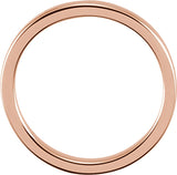 14K Rose 1.65 mm Ladies Stackable Band Size 5