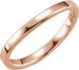 14K Rose 1.65 mm Ladies Stackable Band Size 5