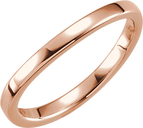 14K Rose 1.65 mm Ladies Stackable Band Size 5