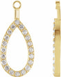 14K Yellow Gold 1/5 CTW Natural Diamond Teardrop Earring Jackets