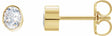 14K Yellow Gold 1/3 CTW Lab-Grown Diamond Bezel-Set Earrings
