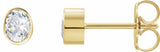 14K Yellow Gold 1/3 CTW Lab-Grown Diamond Bezel-Set Earrings