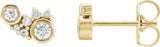 14K Yellow Gold 1/4 CTW Natural Diamond Scattered Bezel-Set Earrings