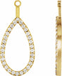 14K Yellow Gold 1/4 CTW Natural Diamond Teardrop Earring Jackets