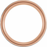 18K Rose Gold PVD Tungsten 6 mm Comfort-Fit Flat Band Size 6.5