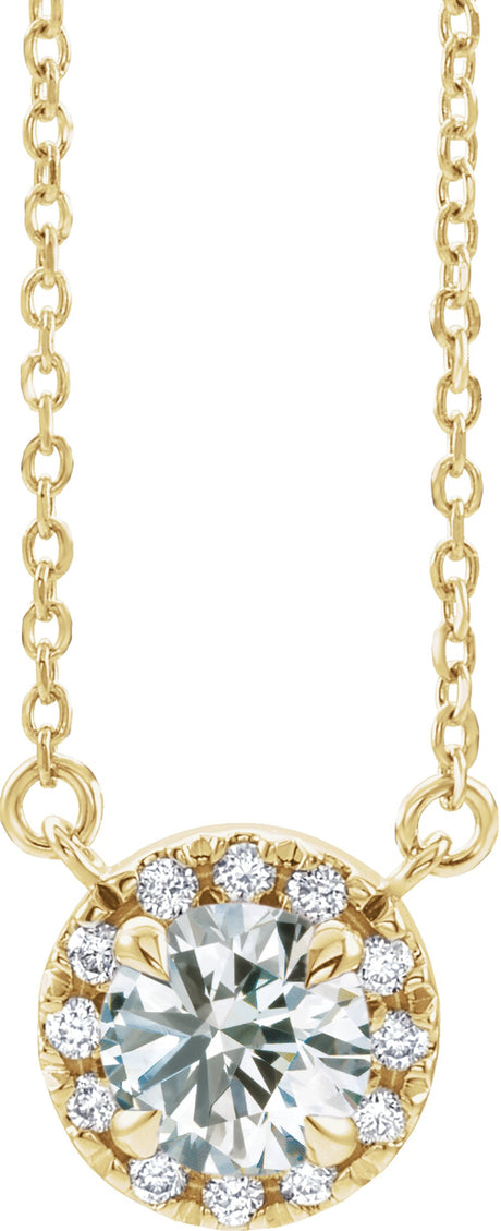 14K Yellow Gold 1/3 CTW Lab-Grown Diamond French-Set 16-18" Necklace