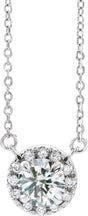 14K White Gold 1/5 CTW Natural Diamond 16" Necklace