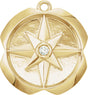 14K Yellow .01 CT Natural Diamond Star Dangle  