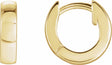 14K Yellow Gold Hinged 9.5 mm Hoop Earrings