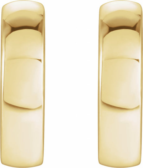14K Yellow Gold Hinged 15 mm Hoop Earrings