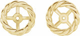 14K Yellow Rope Earring Jackets