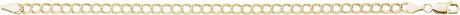 14K Yellow Gold 4 mm Double Link Curb 7" Chain