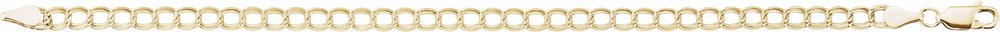 14K Yellow Gold-Filled 4 mm Double Link Curb 7" Chain