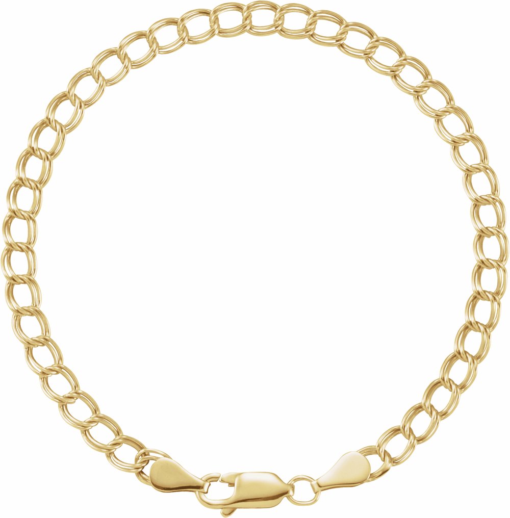 14K Yellow Gold-Filled 4 mm Curb 7" Chain