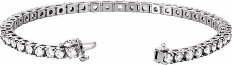 14K White Gold 4 3/4 CTW Lab-Grown Diamond Line 7" Bracelet