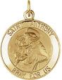 14K Yellow Gold 18 mm St. Anthony Medal