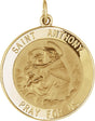 14K Yellow Gold 25 mm St. Anthony Medal