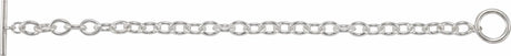 Sterling Silver 7 mm Charm Cable 8" Bracelet